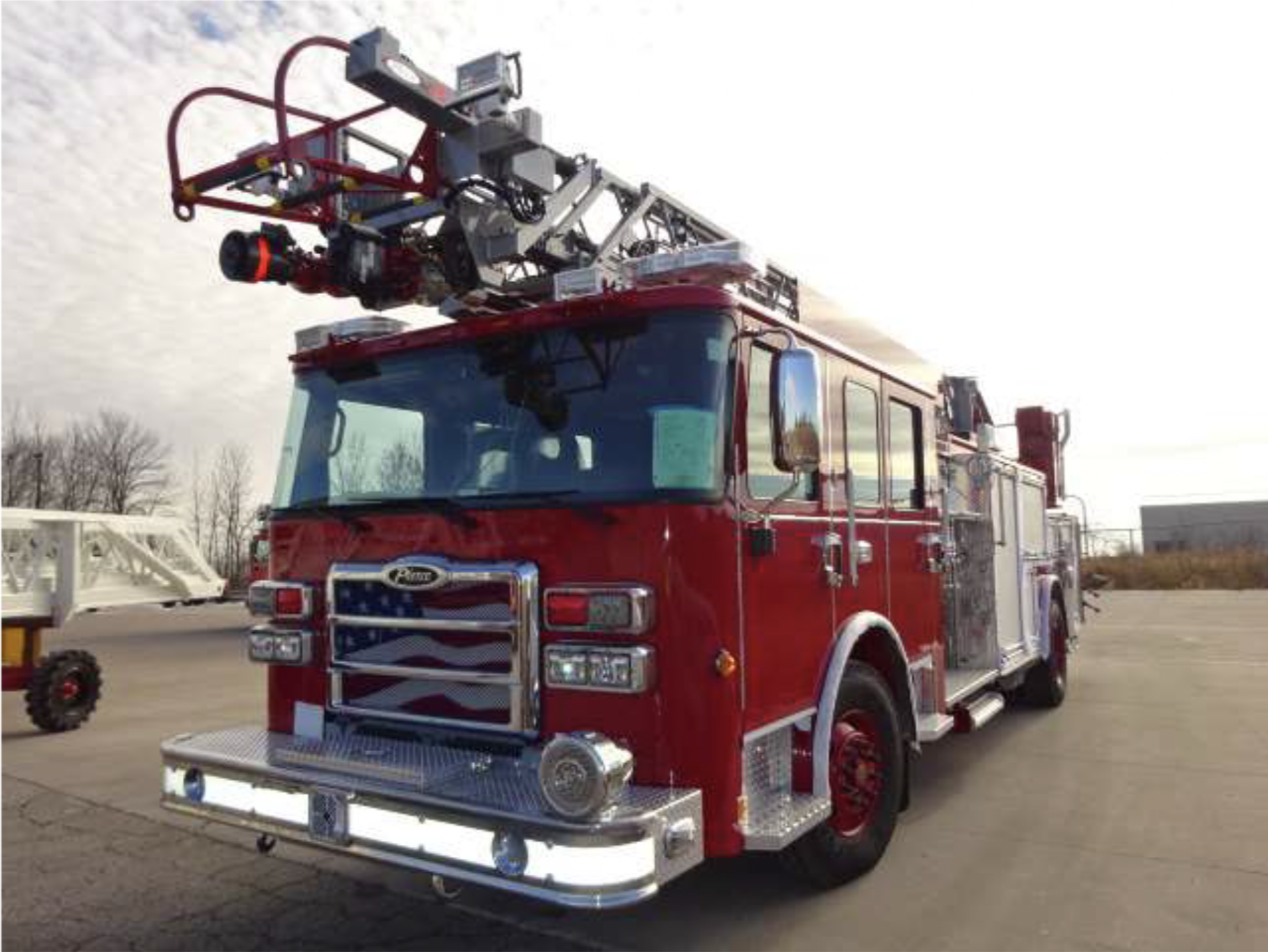 Eastham Fire apparatus testing aerial