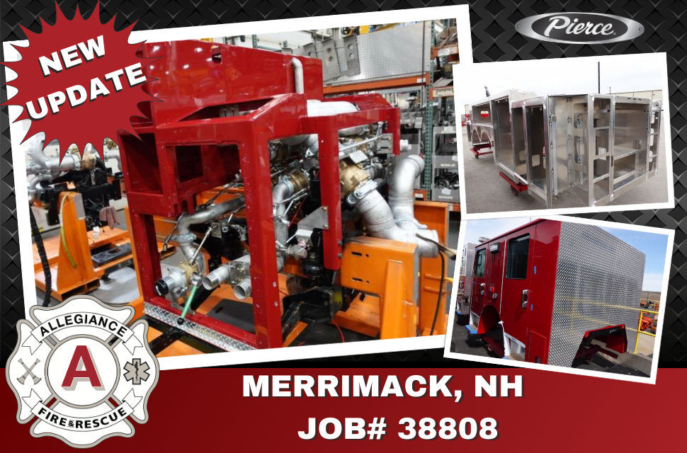 Merrimack FD's Aerial Tower is in production. This week the cab completed initial assembly.